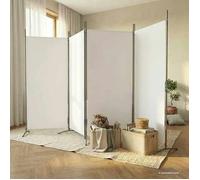vidaXL Cloison de séparation 4 panneaux 346x180 cm tissu blanc