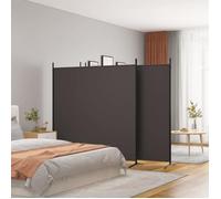 vidaXL Cloison de séparation 4 panneaux pliable 350283 – Tissu Marron 698x180 cm