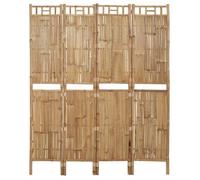 vidaXL Cloison de séparation Bambou 341749 – 4 panneaux 160×180 cm Couleur authentique de bambou