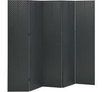 vidaXL Cloison de séparation 5 panneaux Anthracite 200x180 cm Acier Anthracite G
