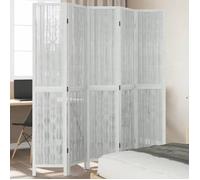 vidaXL Cloison de Séparation 5 Panneaux, Séparateur de Pièce, Écran d'Intimité, Paravent Chambre Salon, Blanc Bois de 358679