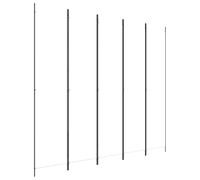 vidaXL Cloison de Séparation 5 Panneaux Séparateur de Pièce Pliable Diviseur Écran d'Intimité Paravent Décoration Salon Blanc 250x220 cm Tissu