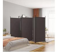 vidaXL Cloison de séparation 5 panneaux pliable tissu marron 433x180 cm