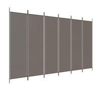 vidaXL Cloison de séparation 6 Panneaux Anthracite 300x200 cm Tissu
