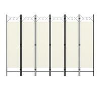 vidaXL Cloison 6 panneaux - Blanc