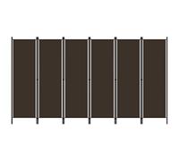 vidaXL Cloison de séparation 6 Panneaux Marron 300x180 cm