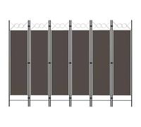 vidaXL Cloison de Séparation 6 Panneaux Séparateur de Pièce Diviseur Ecran d'Intimité Paravent Chambre à Coucher Intérieur Anthracite 240x180 cm