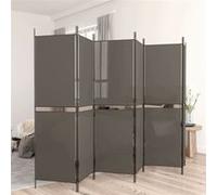 vidaXL Cloison de séparation 6 panneaux Tissu Anthracite 300x200 cm Pliable