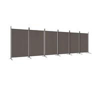 vidaXL Cloison de Séparation 6 Panneaux Séparateur de Pièce Pliable Diviseur Écran d'Intimité Paravent Décoration Salon Anthracite 520x180 cm Tissu