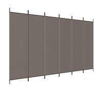 vidaXL Cloison de Séparation 6 Panneaux Séparateur de Pièce Pliable Diviseur Écran d'Intimité Paravent Décoration Salon Anthracite 300x220 cm Tissu