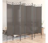 vidaXL Cloison de Séparation 6 Panneaux Séparateur de Pièce Pliable Diviseur Écran d'Intimité Paravent Décoration Salon Anthracite 240x220 cm Tissu G