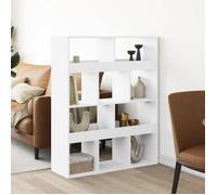 vidaXL Cloison de séparation blanc 100x33x125,5 cm bois d'ingénierie, séparateur de pièce, cloison de pièce, cloison de 3309519
