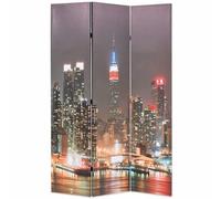 vidaXL Cloison de séparation pliable 120x170 cm New York la nuit Multicolore