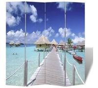 vidaXL Cloison de séparation Pliable 160 x 170 cm Plage