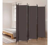 vidaXL Cloison de séparation 6 panneaux 300 x 220 cm Tissu Marron