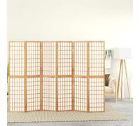 VidaXL Cloison pliable 6 panneaux japonais