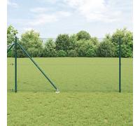 Vidaxl Clôture À Fil Soudé Avec 13 Piquets Verts 1,2x50 M Acier Vert