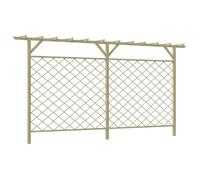 vidaXL Clôture à lattes de jardin avec pergola Bois