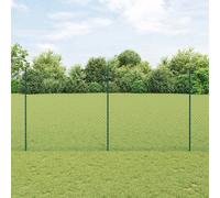 vidaXL Clôture à maillons avec poteaux 10 x 1,6 m Vert Maille