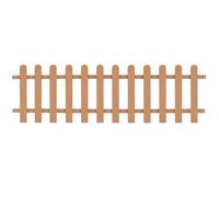vidaXL Clôture à Piquets Barrière Décorative Panneau de Clôture de Jardin Bordure de Lit de Fleurs Extérieure Patio Terrasse 200x60 cm WPC