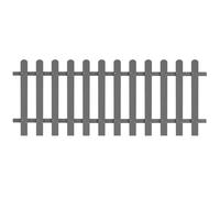 vidaXL Clôture à Piquets Barrière Décorative Panneau de Clôture de Jardin Bordure de Lit de Fleurs Extérieure Patio Terrasse WPC 200x80 cm
