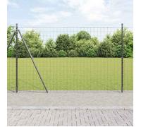 vidaXL Euro Fence avec 7 poteaux flanqués 1,6x10 m Acier galvanisé