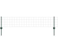 vidaXL Clôture avec poteaux Vert 0,4 x 25 m Acier et PVC