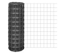 vidaXL Clôture Barrière de Jardin Euro 10x1 m Maille Acier 77 x 64 mm Gris