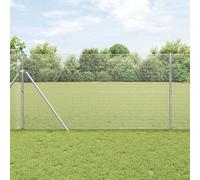 Vidaxl Clôture De Fil Soudé Avec 7 Poteaux 1,2x10 M Acier Galvanisé