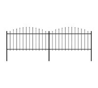 vidaXL Clôture de jardin - 1,25-1,5x3,4 m - Noir
