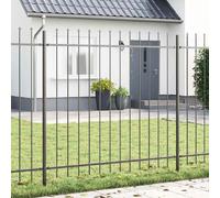 vidaXL Clôture de jardin 5 pcs Gris 8,5 x 1,5 m Acier revêtu de poudre