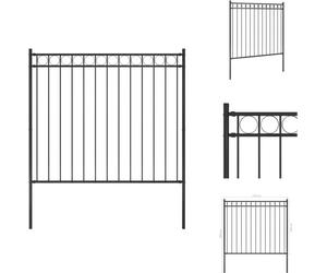 vidaXL Clôture de jardin Acier 1,7x1,5 m Noir - Panneaux de clôture