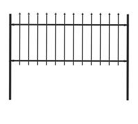 vidaXL Clôture de Jardin avec Dessus en Lance Barrière de Jardin Panneau de Clôture Portillon Portail de Clôture Maison Ferme Extérieur 1,8 m
