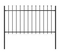 vidaXL Clôture de Jardin avec Dessus en Lance Barrière de Jardin Panneau de Clôture Portillon Portail de Clôture Maison Ferme Extérieur 1,8 m