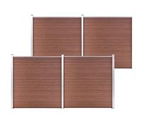vidaXL Clôture de Jardin Barrière de Jardin Panneau de Clôture d'Extérieur Clôture de Terrasse Brise Vue Arrière-Cour WPC 699x186 cm Marron