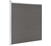 vidaXL Clôture de Jardin Barrière de Jardin Panneau de Clôture Résistant à la Pourriture et à la Rouille Extérieur WPC 175x186 cm Gris