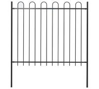 vidaXL Clôture de jardin BOXTEL avec arceau supérieur en acier 181 x 150 cm noir
