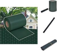 vidaXL Clôture de jardin brise-vue en PVC 70 × 0,19 m Vert - Panneaux de clôture