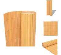 vidaXL Clôture de jardin double face PVC 90×500 cm Jaune - Panneaux de clôture