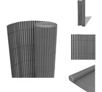 vidaXL Clôture de jardin double face PVC 90 x 500 cm Gris - Panneaux de clôture