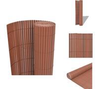 vidaXL Clôture de jardin double face PVC 90 x 500 cm Marron - Panneaux de clôture