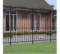 vidaXL Clôture de jardin Woerden avec pointe en forme de lance noire 240 x 175 cm acier 151083
