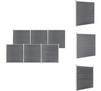 vidaXL Clôture de jardin WPC 1045x186 cm Gris - Panneaux de clôture