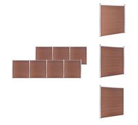 vidaXL Clôture de jardin WPC 1218x186 cm Marron - Panneaux de clôture