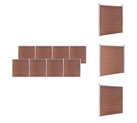 vidaXL Clôture de jardin WPC 1391x186 cm Marron - Panneaux de clôture