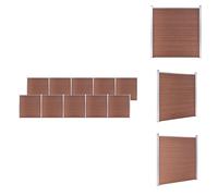 vidaXL Clôture de jardin WPC 1737x186 cm Marron - Panneaux de clôture