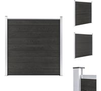 vidaXL Clôture de jardin WPC 180×186 cm Gris - Panneaux de clôture