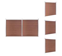 vidaXL Clôture de jardin WPC 353×186 cm Marron - Panneaux de clôture