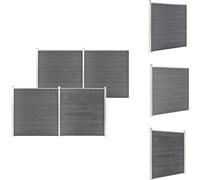 vidaXL Clôture de jardin WPC 699x186 cm Gris - Panneaux de clôture