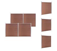 vidaXL Clôture de jardin WPC 699x186 cm Marron - Panneaux de clôture